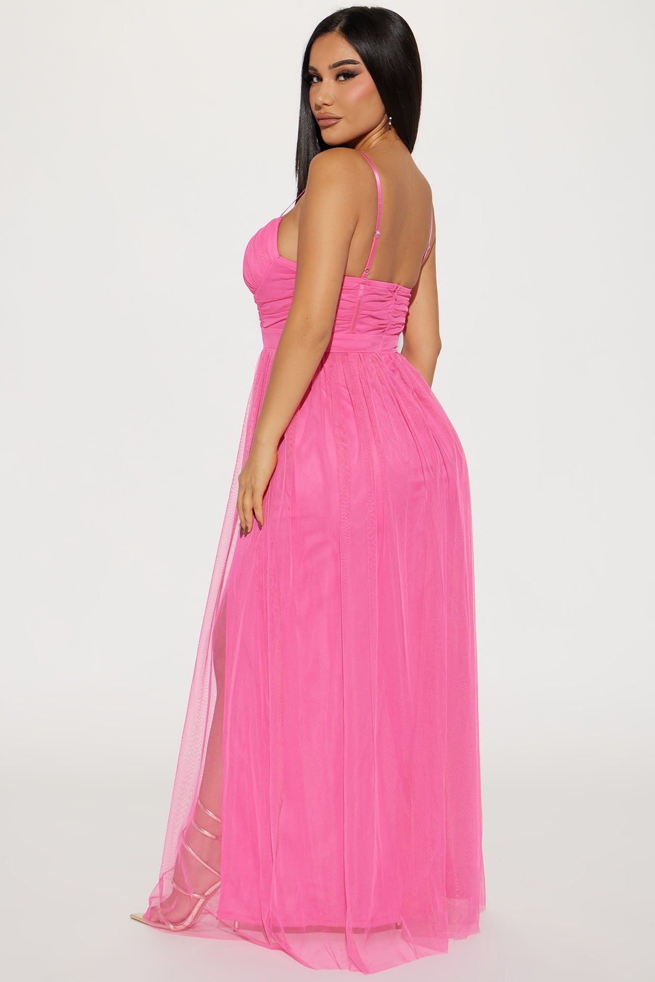 Sweet Memories Tulle Maxi Dress - Hot Pink sold by Fashion Nova product image thumbnail 3