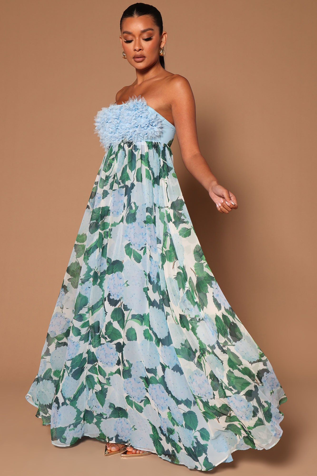 Effie Maxi Dress - Blue/combo sold by Fashion Nova