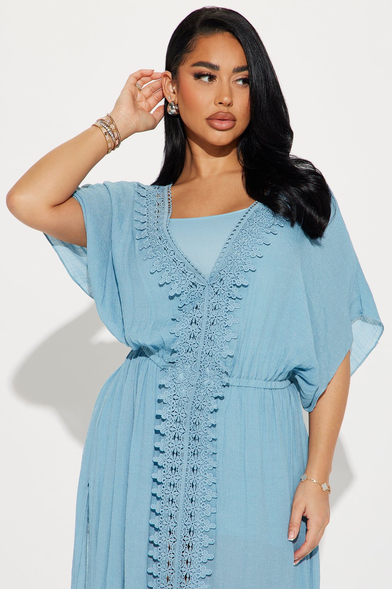 Skylar Kaftan Maxi Dress - Light Blue sold by Fashion Nova product image thumbnail 2