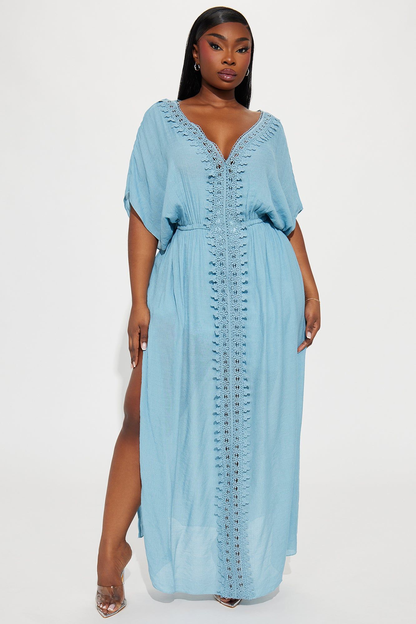 Skylar Kaftan Maxi Dress - Light Blue sold by Fashion Nova product image thumbnail 4
