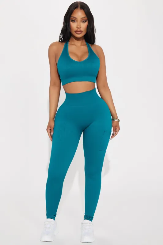 Keep Your Balance Active Set - Teal sold by Fashion Nova