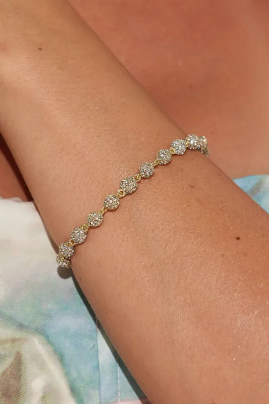 Sparkle Like You Mean It Bracelet - Gold sold by Fashion Nova