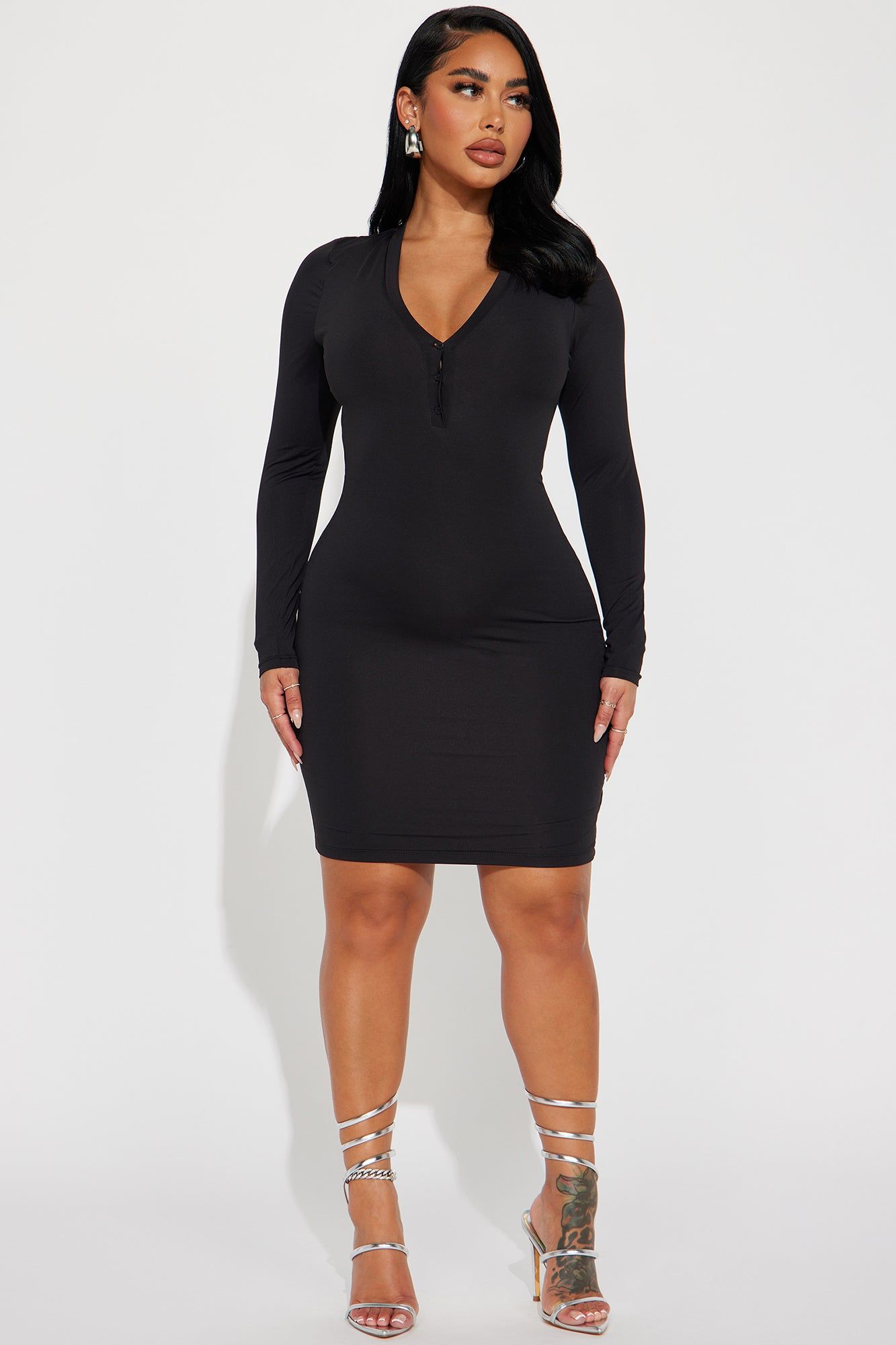 Elizabeth Bodycon Midi Dress - Black sold by Fashion Nova