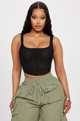 Summer In Capri Corset Top - Black sold by Fashion Nova