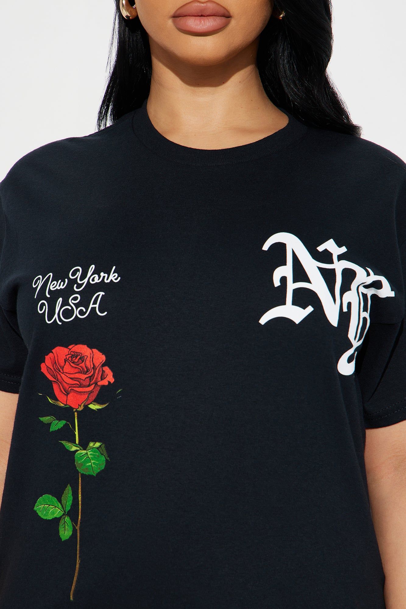 NY Rose Graphic Tee - Black sold by Fashion Nova product image thumbnail 3