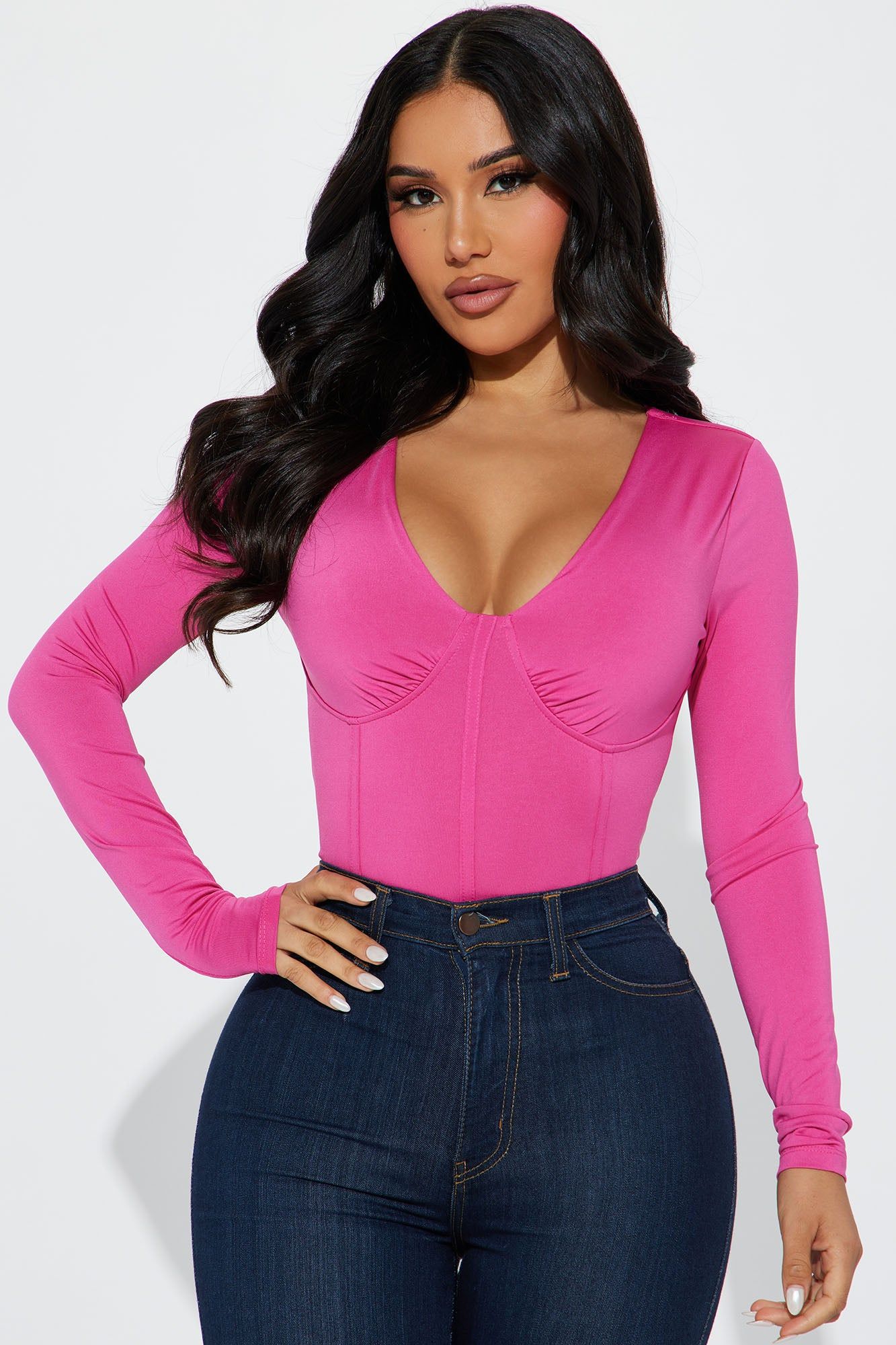 Tina Double Lined Top - Fuchsia sold by Fashion Nova