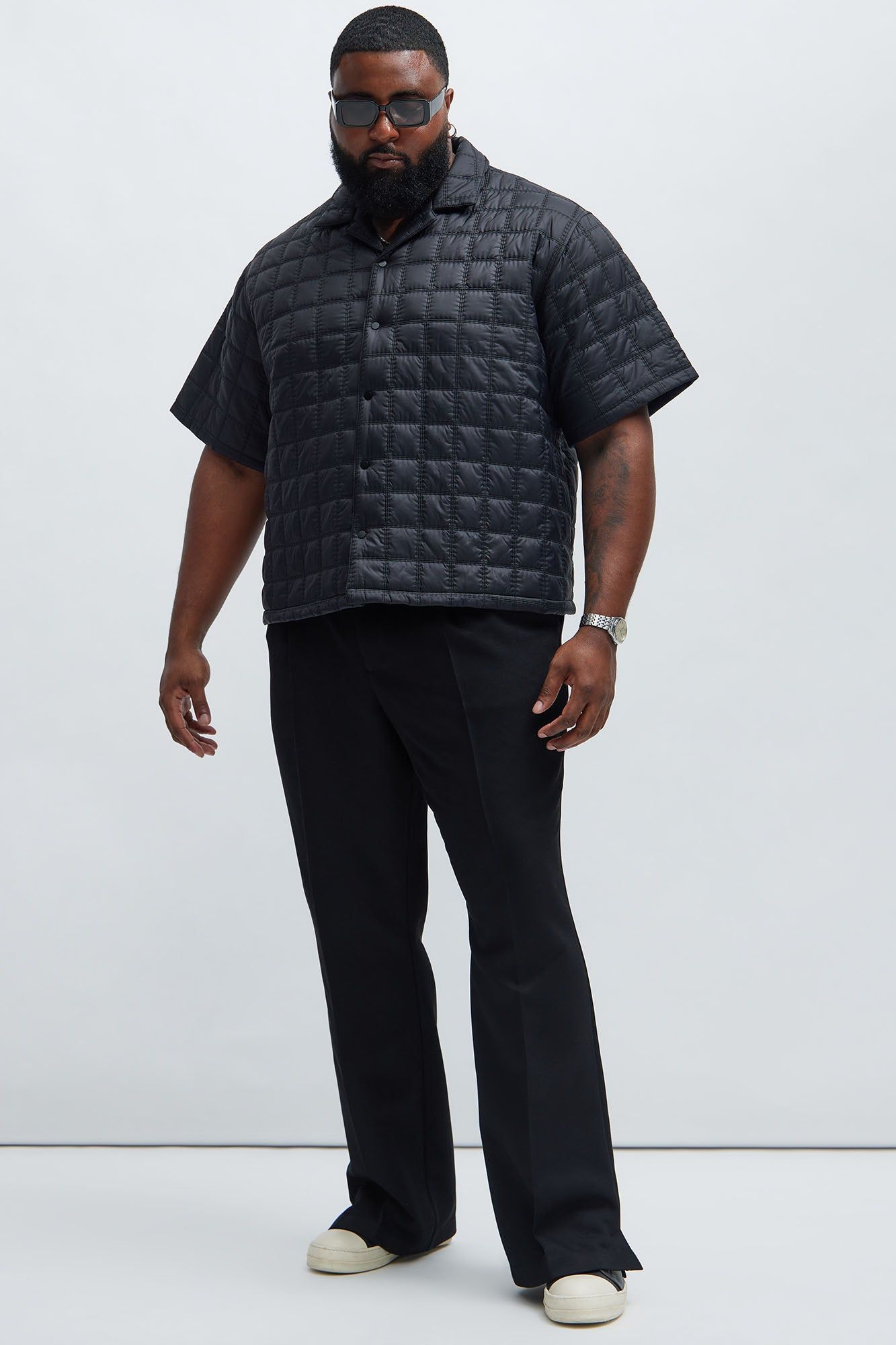 Othello Quilted Nylon Shirt - Black sold by Fashion Nova product image thumbnail 5