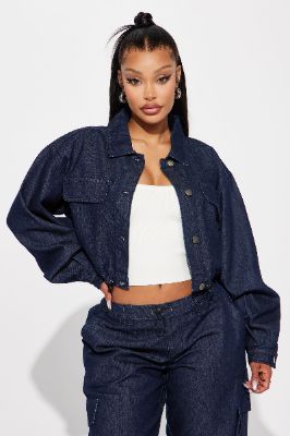 High Road Denim Jacket - Dark Wash sold by Fashion Nova