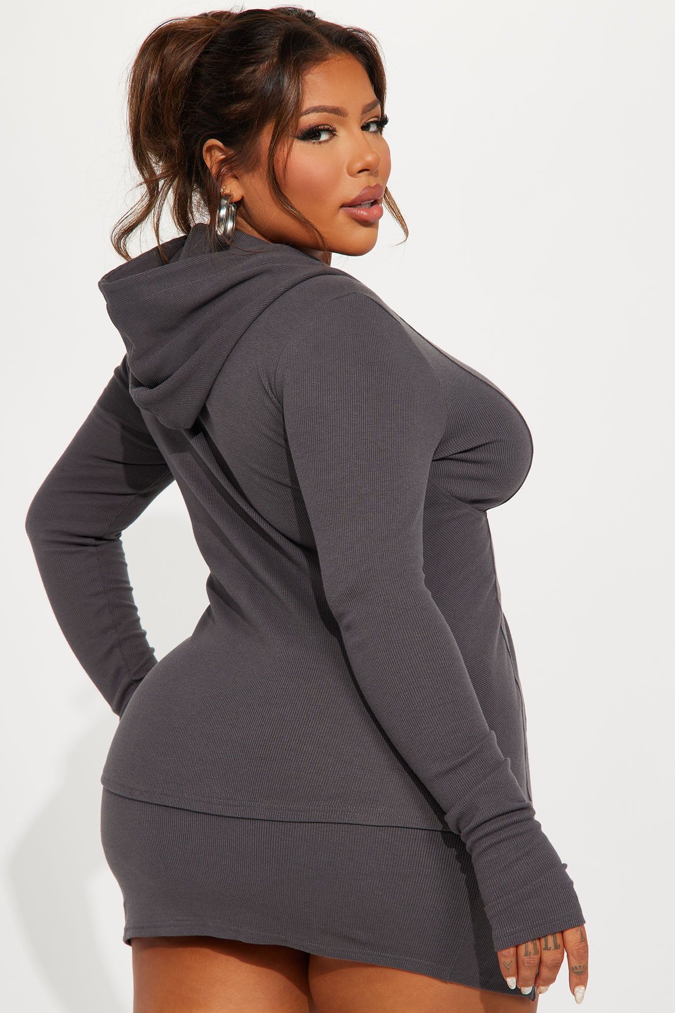 Head Turner Skirt Set - Charcoal sold by Fashion Nova product image thumbnail 6