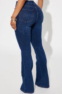 Tall Affair Of The Flare Stretch Jeans - Dark Wash sold by Fashion Nova