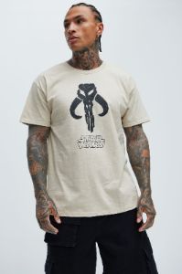 Star Wars Boba Fett Hunted Short Sleeve Tee - Cream sold by Fashion Nova