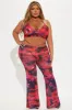 See Thru Me Mesh Pant Set - Red/combo sold by Fashion Nova