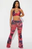 See Thru Me Mesh Pant Set - Red/combo sold by Fashion Nova