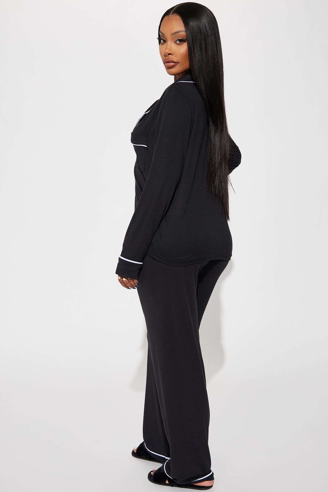 In The Morning PJ Pant Set - Black sold by Fashion Nova product image thumbnail 3