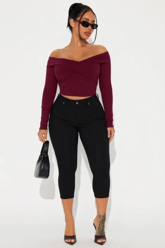 Hyperstretch Skinny Capri Pant - Black sold by Fashion Nova