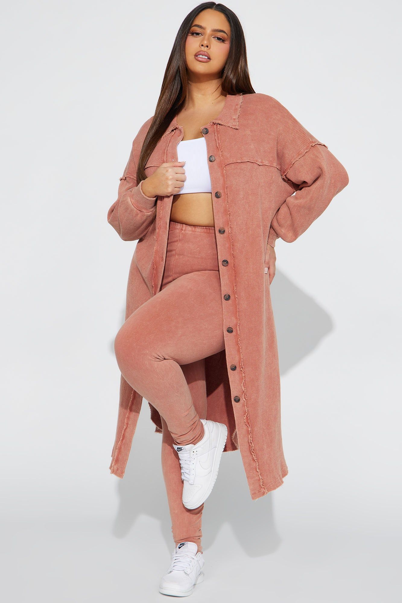 Cece Washed Legging Set - Rust sold by Fashion Nova product image thumbnail 4