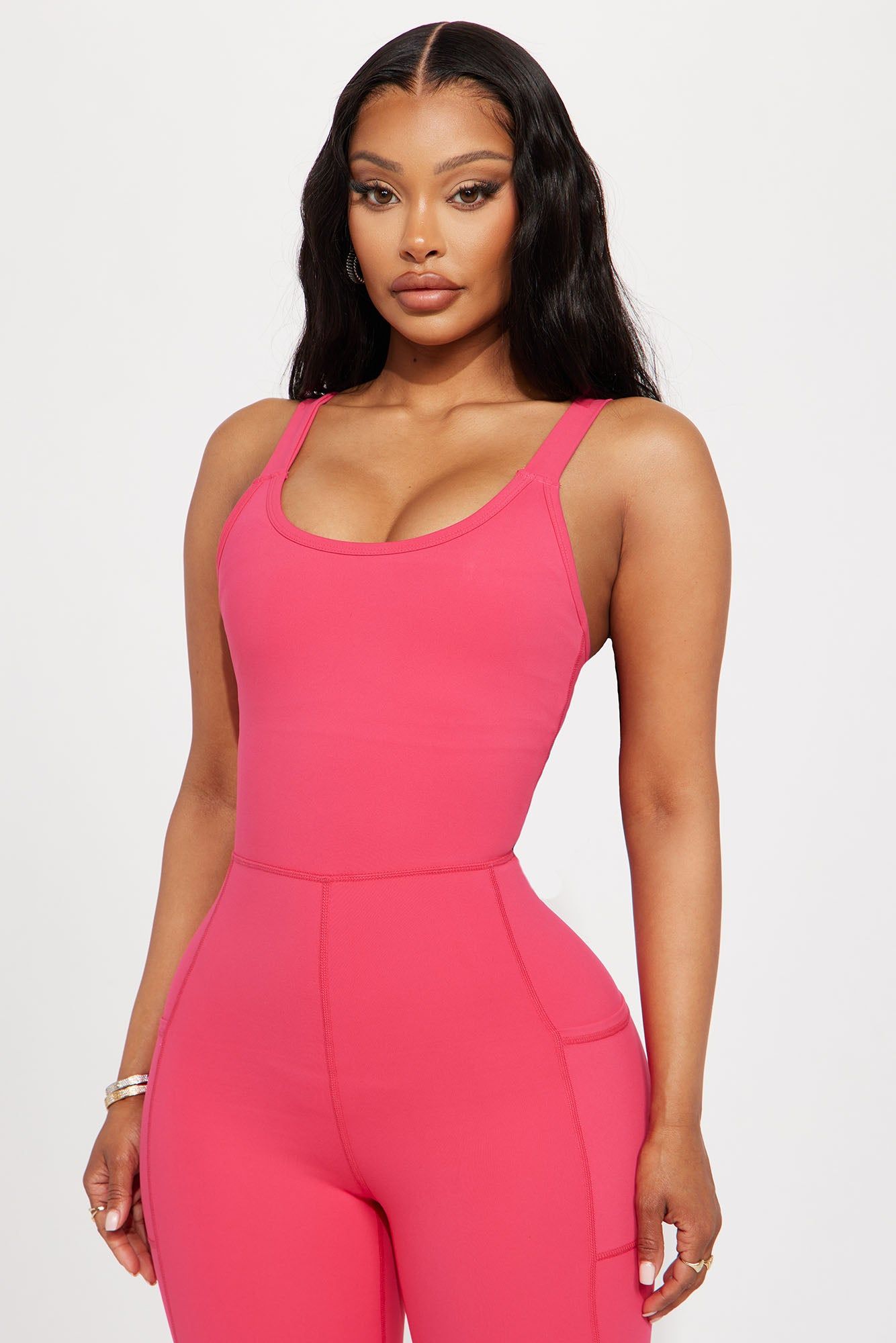 Power Lift Active Jumpsuit - Fuchsia sold by Fashion Nova product image thumbnail 2