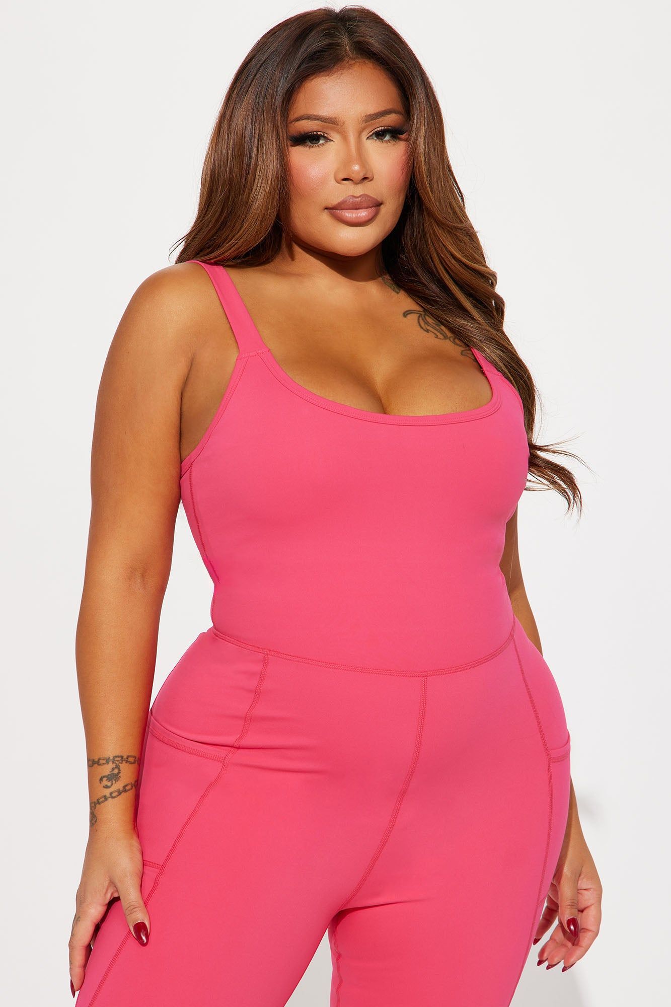 Power Lift Active Jumpsuit - Fuchsia sold by Fashion Nova product image thumbnail 5