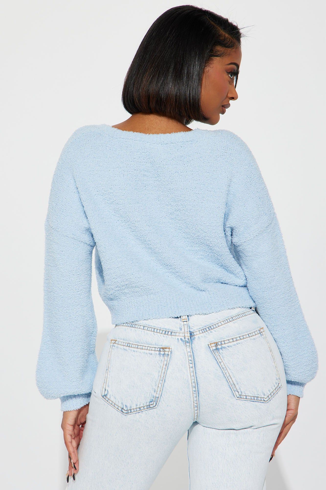 Cozy Nights In Sweater - Light Blue sold by Fashion Nova product image thumbnail 3