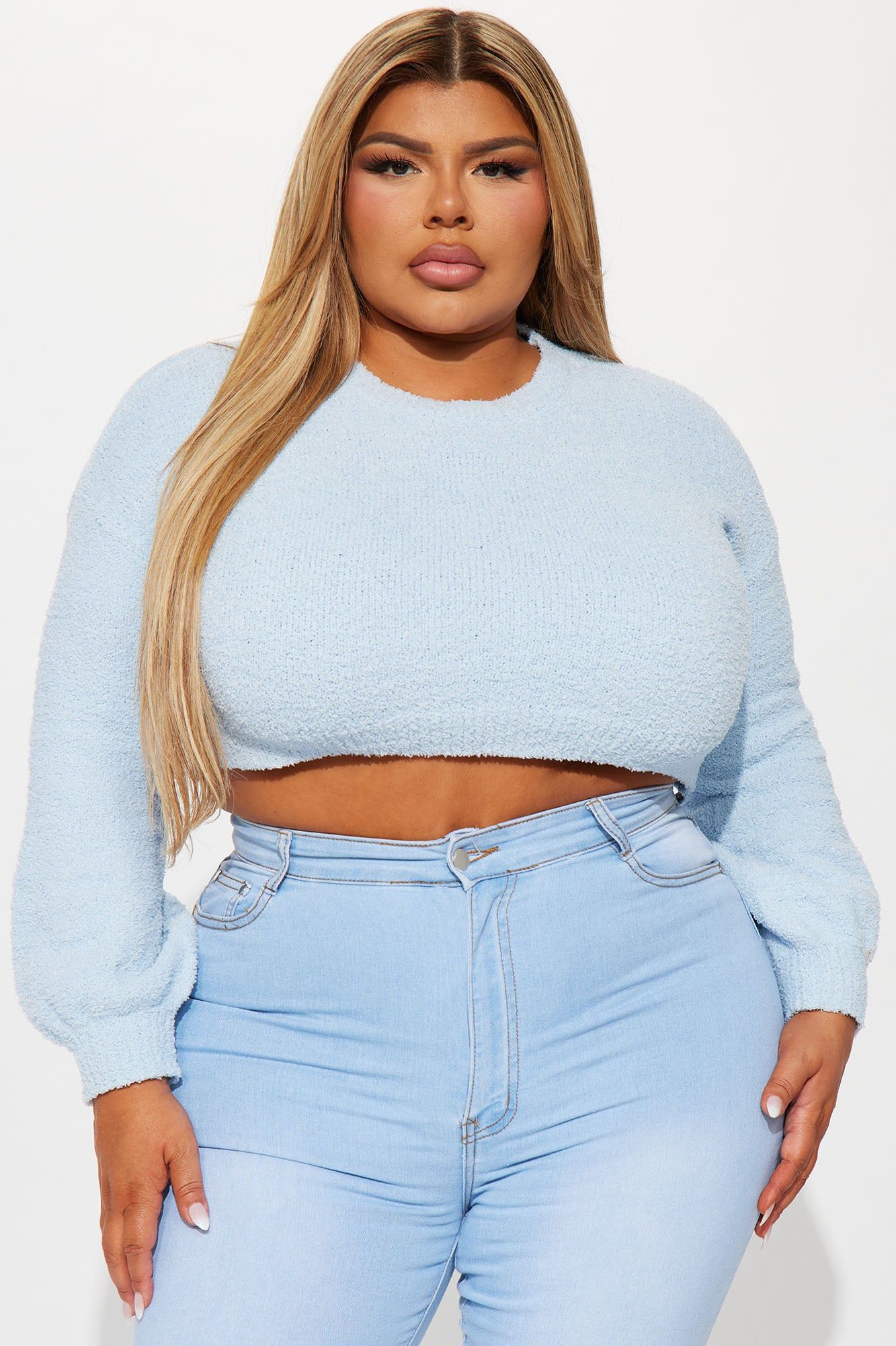 Cozy Nights In Sweater - Light Blue sold by Fashion Nova product image thumbnail 4