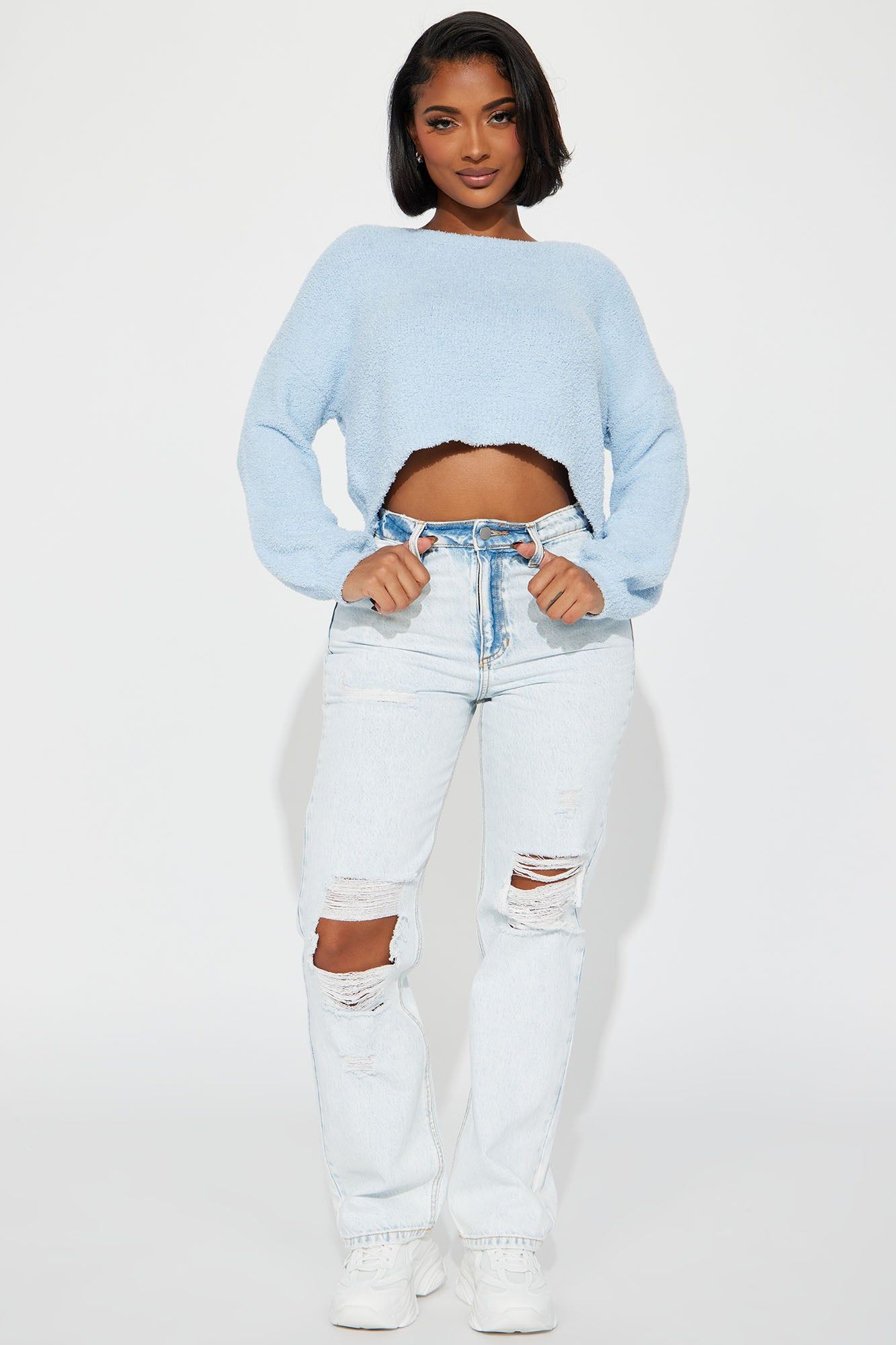 Cozy Nights In Sweater - Light Blue sold by Fashion Nova product image thumbnail 2