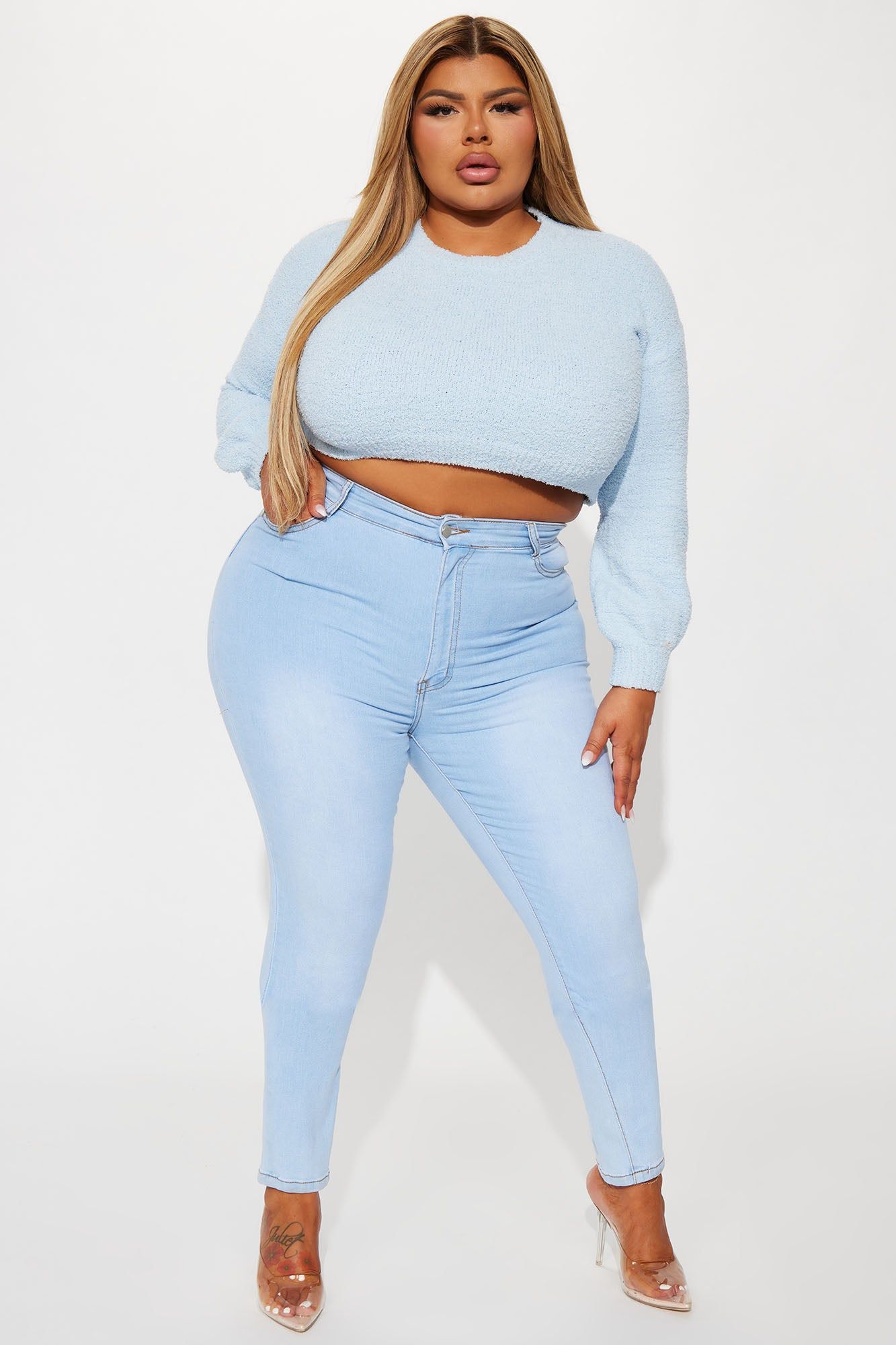 Cozy Nights In Sweater - Light Blue sold by Fashion Nova product image thumbnail 5