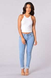 Basically Basic Jeans - Light Blue sold by Fashion Nova