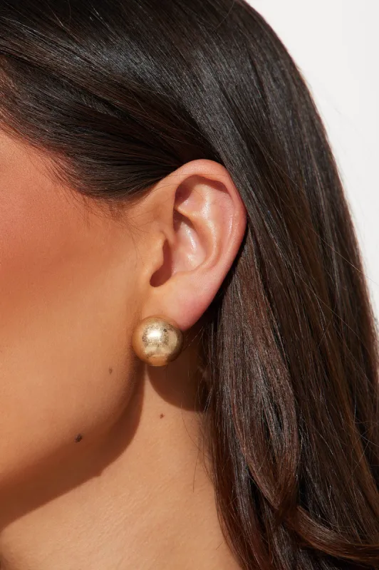 Wrecker Ball Earrings - Gold sold by Fashion Nova
