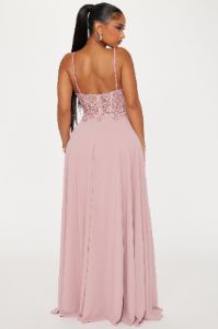 Landon Chiffon Gown - Mauve sold by Fashion Nova