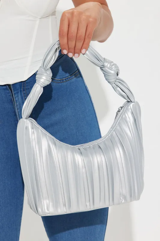 Knot My Problem Handbag - Silver sold by Fashion Nova