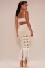 St Tropez Crochet Skirt Set - Cream sold by Fashion Nova