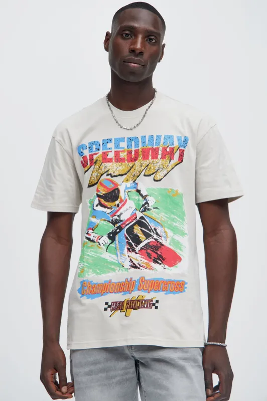 Championship Supercross Short Sleeve Tee - Khaki sold by Fashion Nova