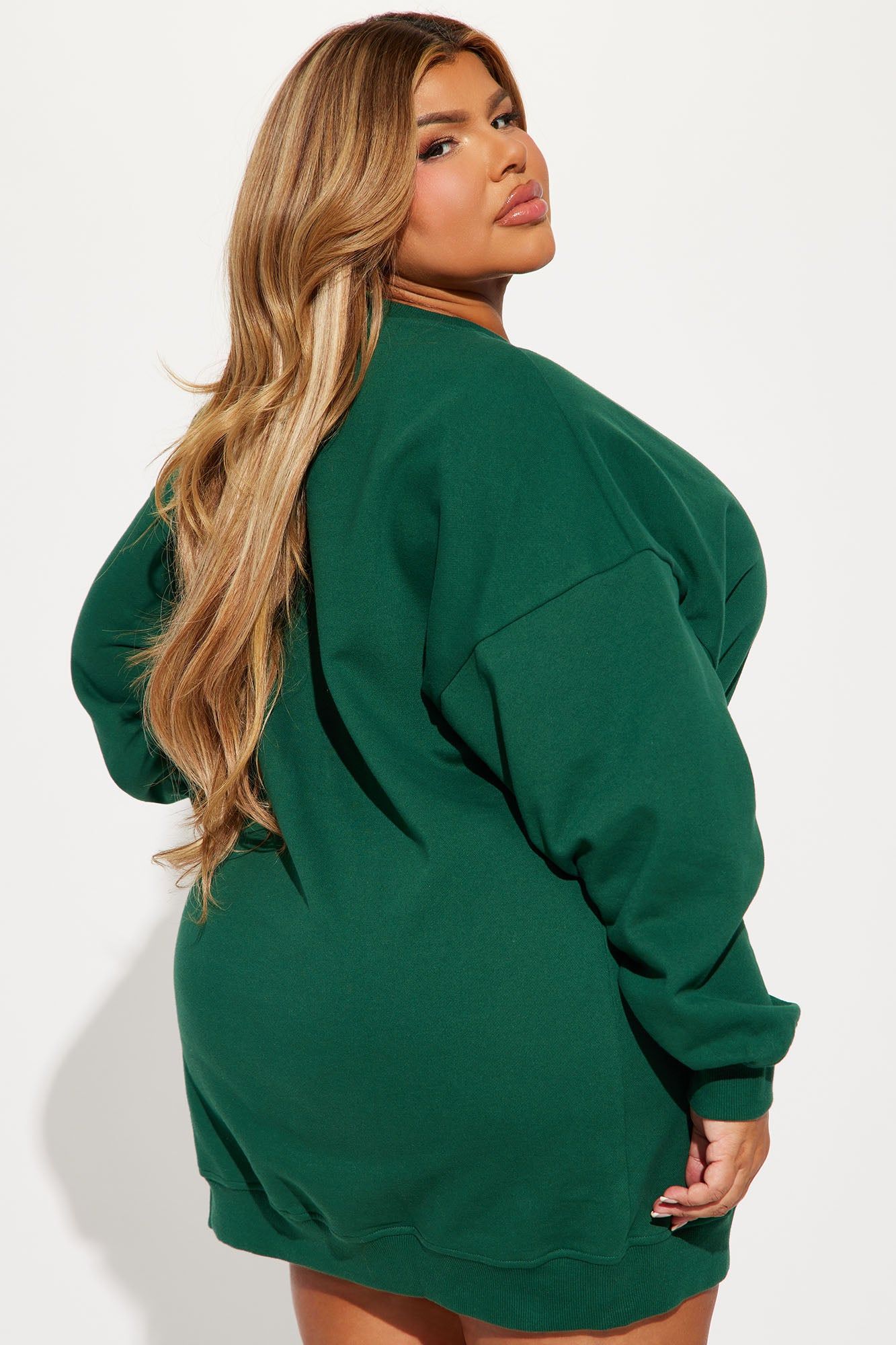 Don't Sweat It Sweater Mini Dress - Hunter sold by Fashion Nova product image thumbnail 6