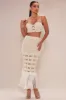 St Tropez Crochet Skirt Set - Cream sold by Fashion Nova