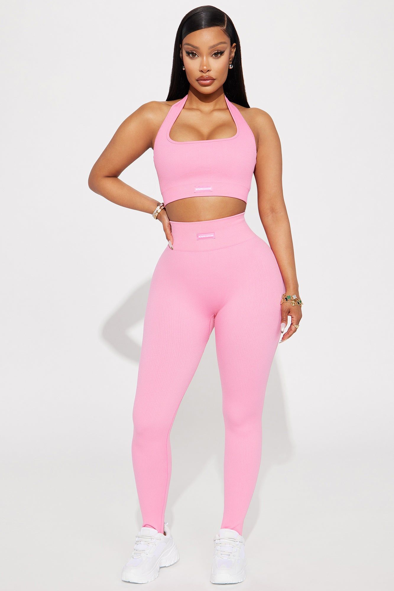 Effortless Triton Ribbed Seamless Legging - Bubblegum sold by Fashion Nova