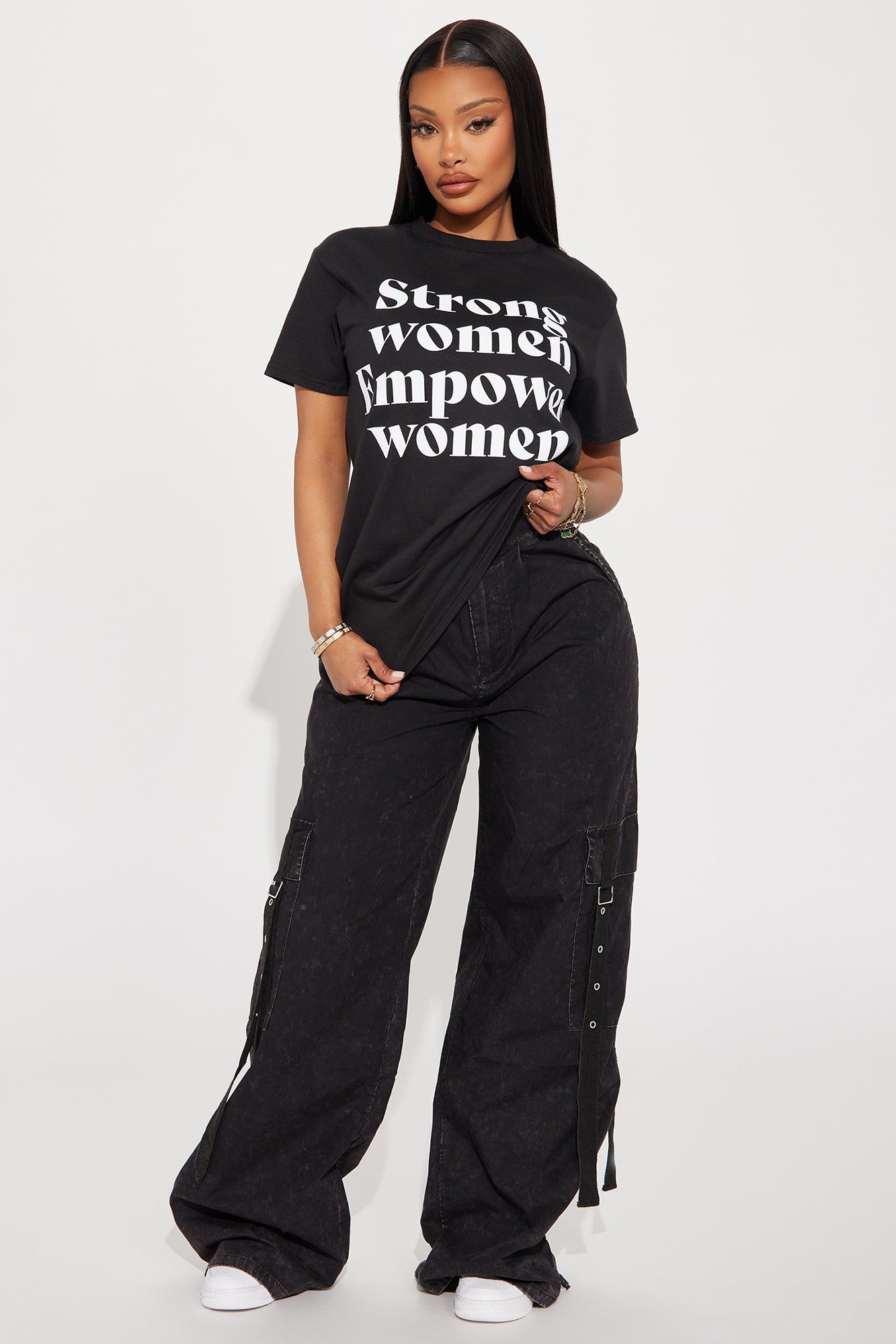 Strong Women Empower Women Tee - Black sold by Fashion Nova product image thumbnail 2