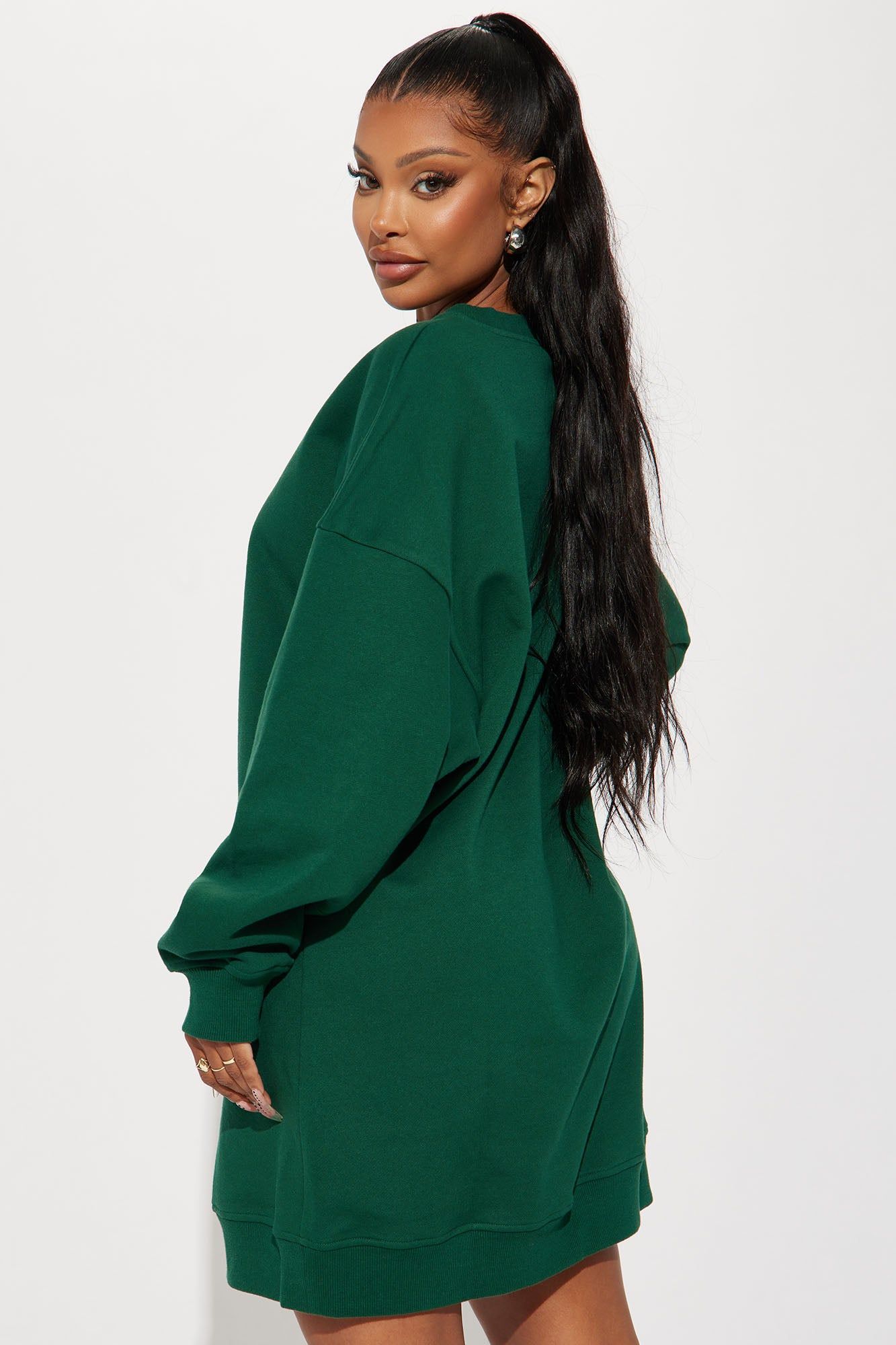Don't Sweat It Sweater Mini Dress - Hunter sold by Fashion Nova product image thumbnail 3