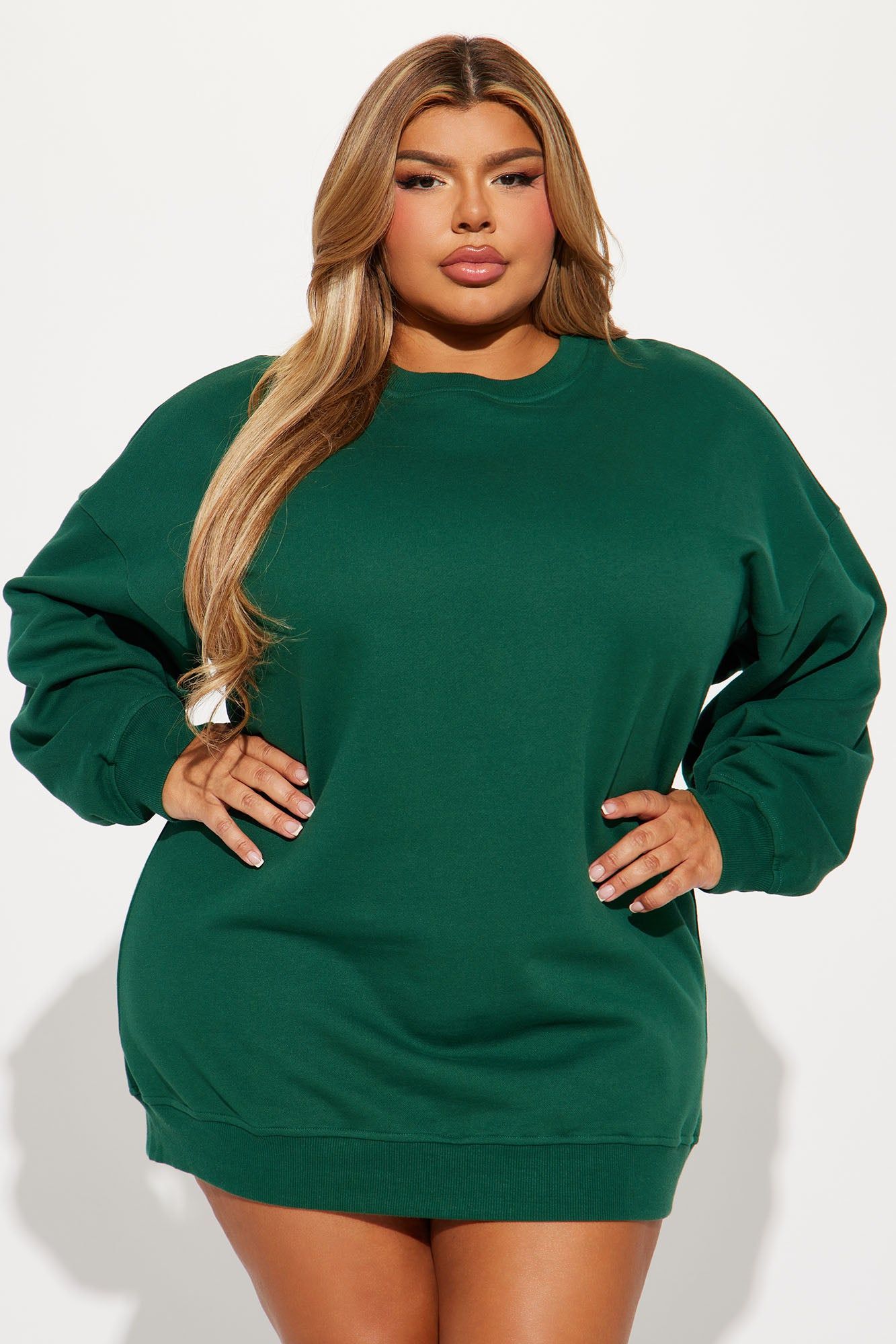 Don't Sweat It Sweater Mini Dress - Hunter sold by Fashion Nova product image thumbnail 4