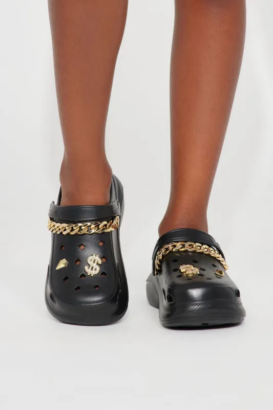 Mini Walk The Walk Slides - Black sold by Fashion Nova