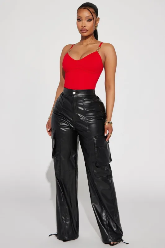 I've Got It All Faux Leather Jogger - Black sold by Fashion Nova