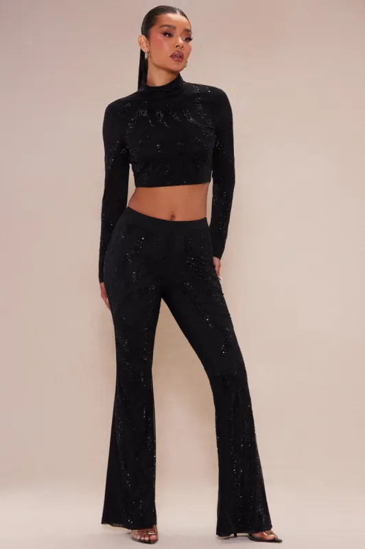 Beverly Embellished Pant Set - Black sold by Fashion Nova