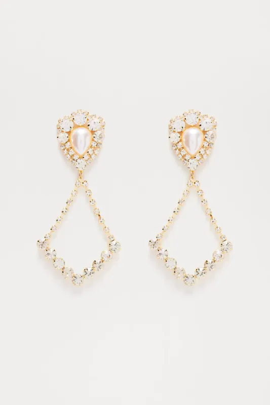 Ballroom Dancer Earrings - Gold sold by Fashion Nova