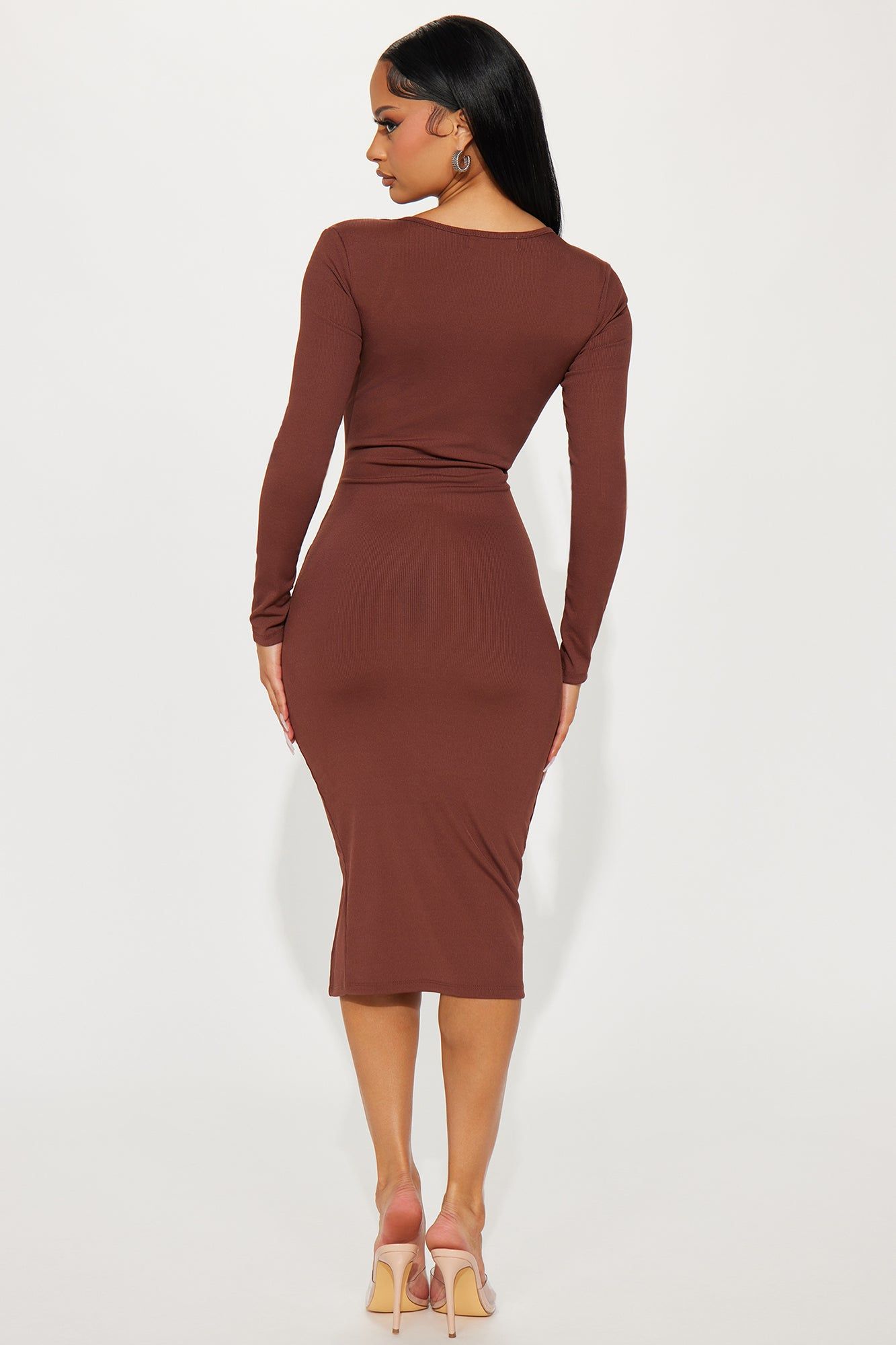 Chloe Ribbed Midi Dress - Mocha sold by Fashion Nova product image thumbnail 3