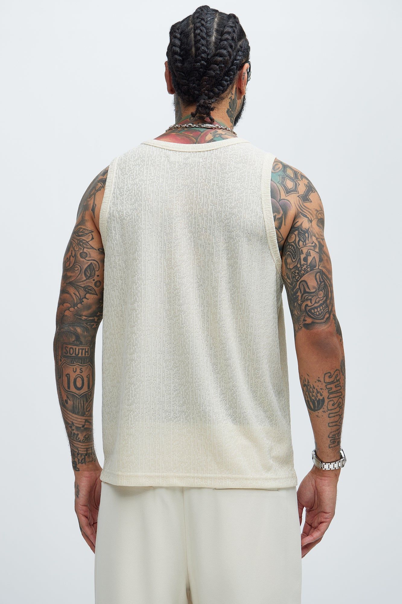 Sleek Textured Tank - Off White sold by Fashion Nova product image thumbnail 4