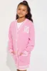 Mini Varsity Moment Mini Dress - Pink/combo sold by Fashion Nova