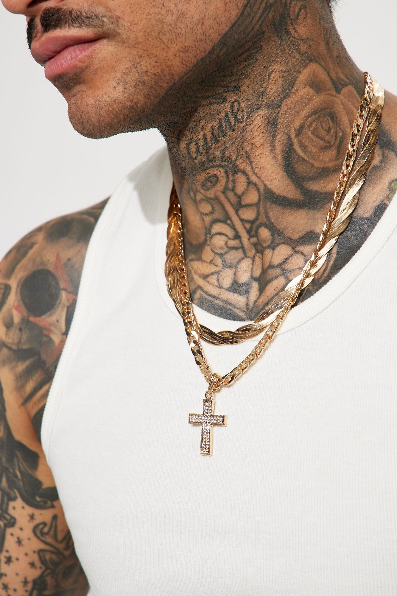 I'm The One 2 Piece Chain Necklace - Gold sold by Fashion Nova