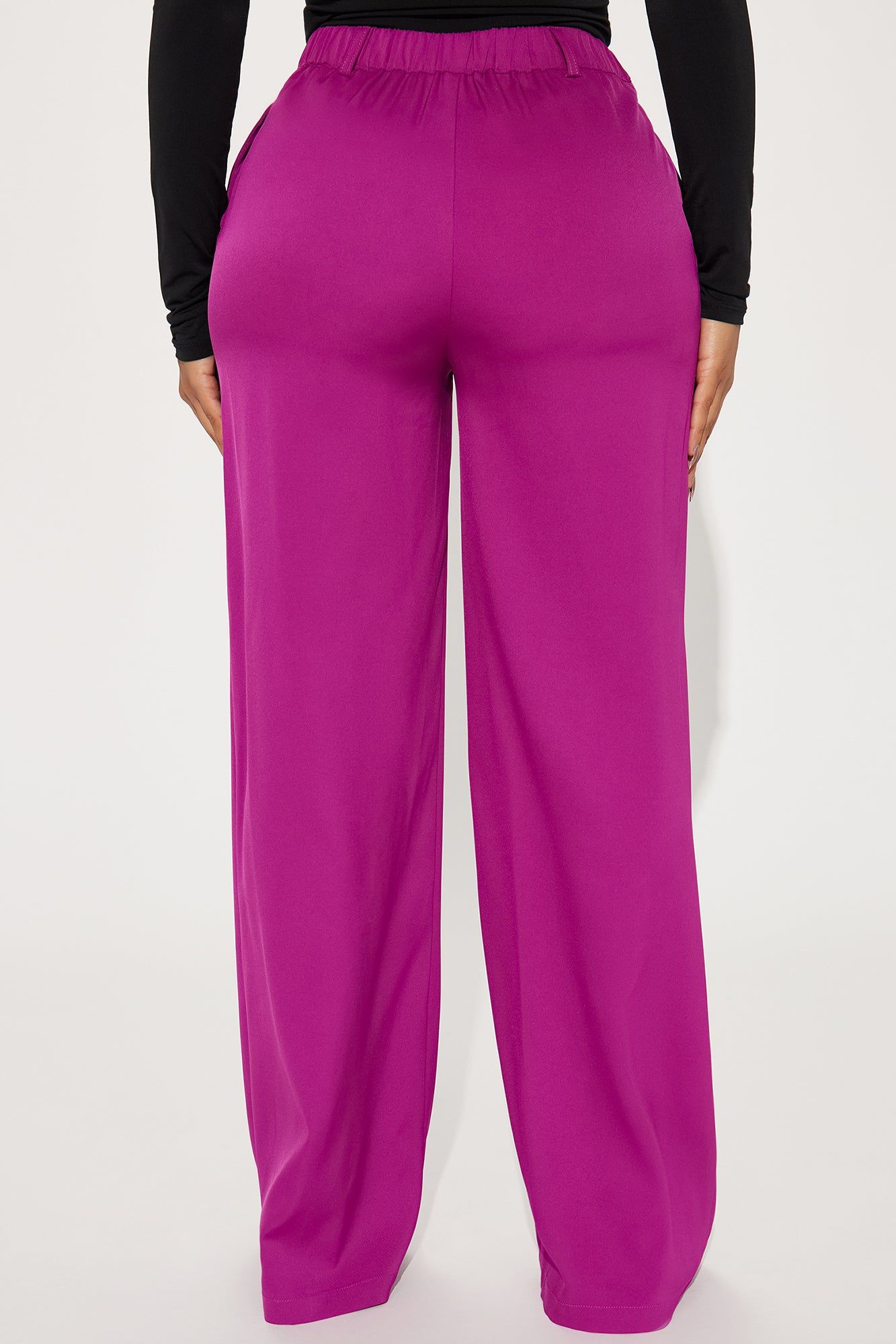 Annalise Asymmetrical Trouser - Magenta sold by Fashion Nova product image thumbnail 3