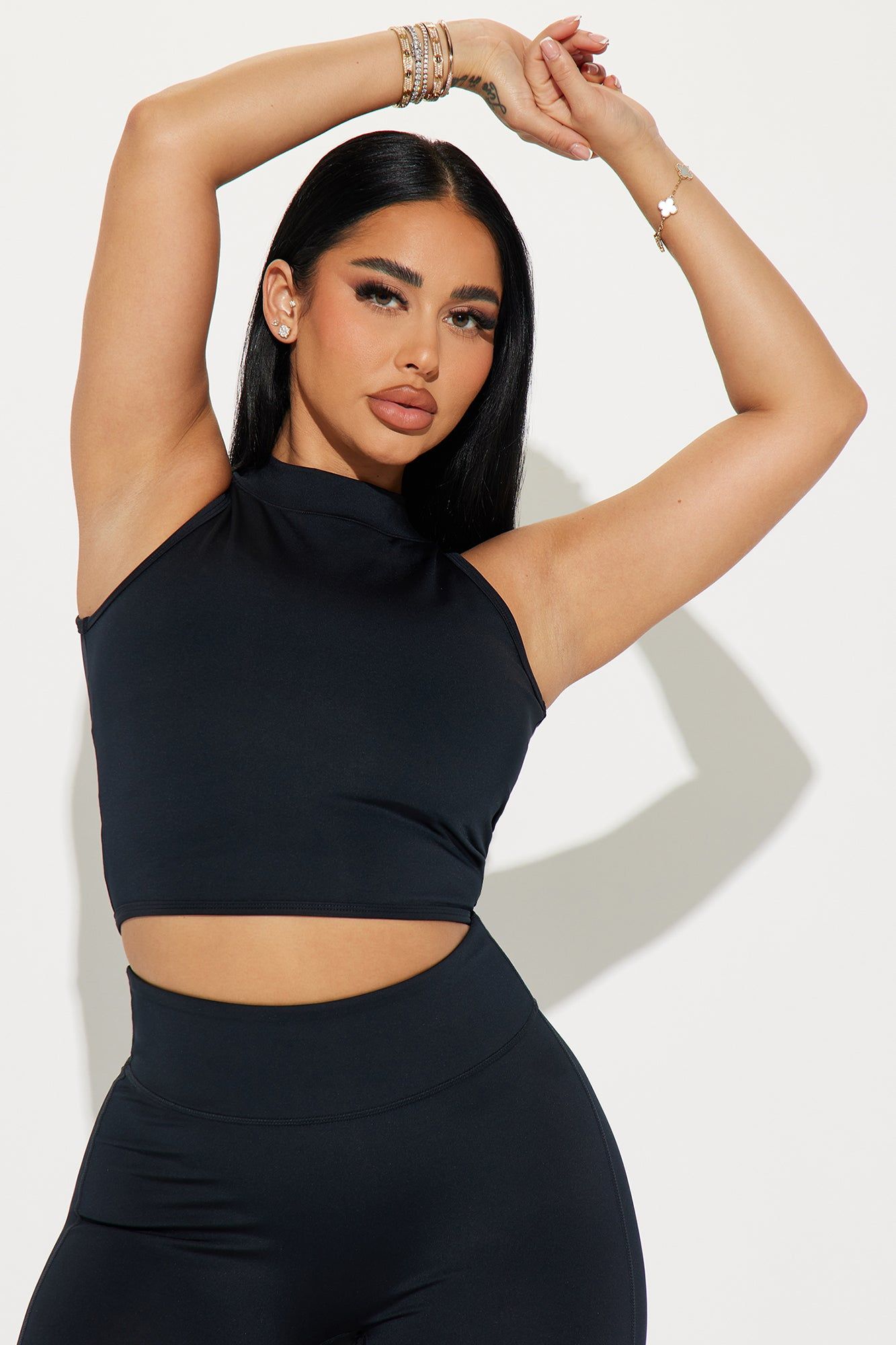 Playing Doubles Elevate Active Top - Black sold by Fashion Nova