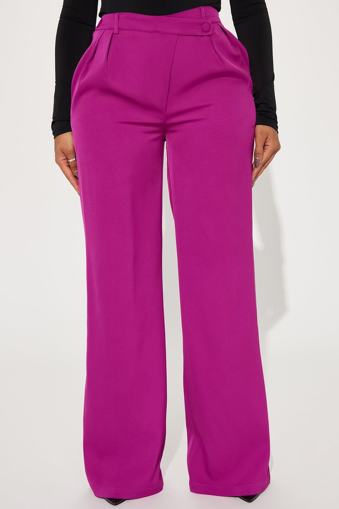 Annalise Asymmetrical Trouser - Magenta sold by Fashion Nova product image thumbnail 2