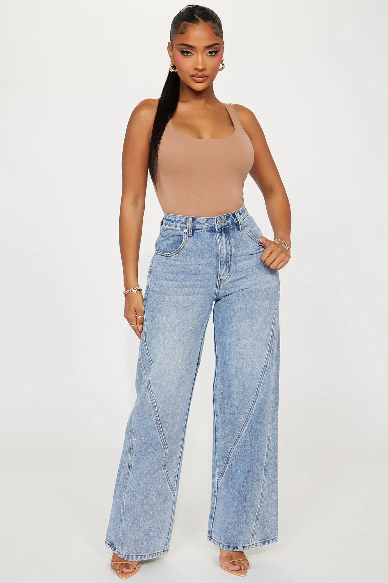 Close To The Heart Straight Leg Jeans - Medium Wash sold by Fashion Nova product image thumbnail 3